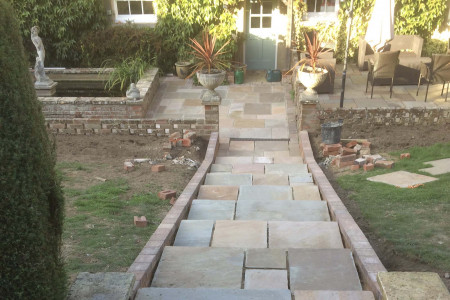 Indian sand stone steps